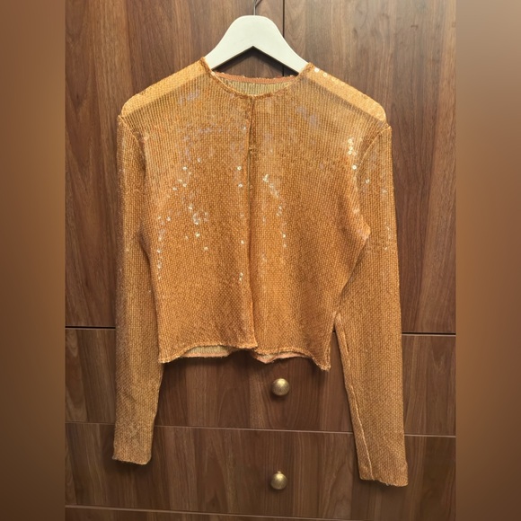 16Arlington Tops - 16 Arlington Gold Sequin Gold Top